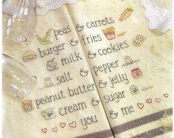 Better Together -- Hand Embroidery (Stitchery) Dish Towel Set Pattern by Bareroots