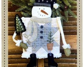 Wool Applique Quilt Block Snowman Pattern #438 by Kathi Campbell for Heart to Hand