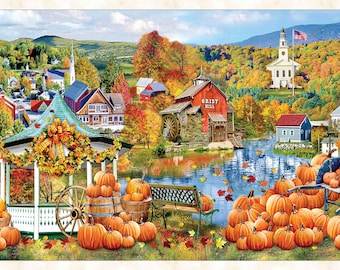 Fall "Day Time" Seasonal Panel by Benartex