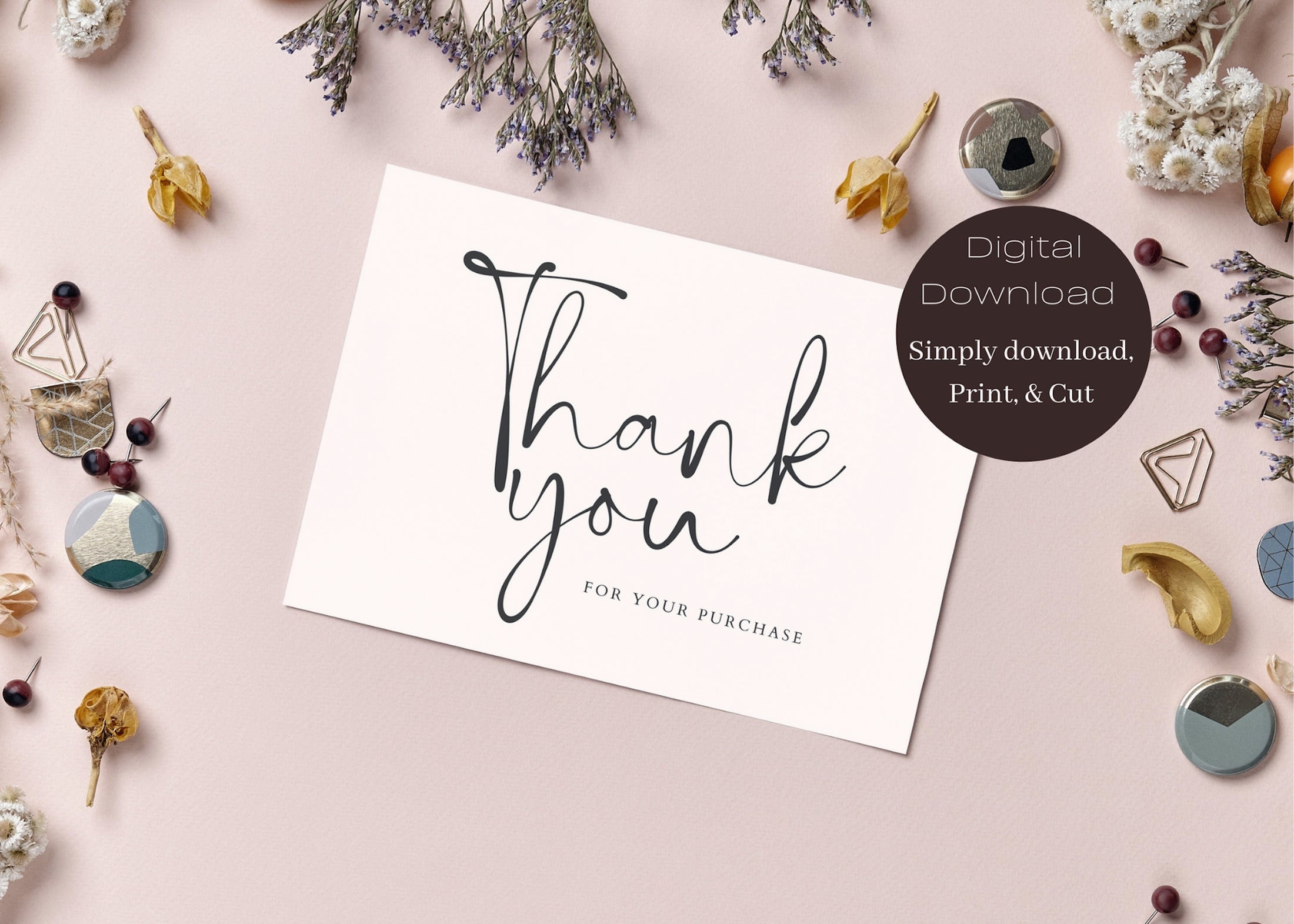 Thank you for your purchase cards - Etsy 日本
