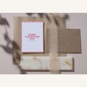 Minimalistische Valentinstag Kartenvorlage, einfache Valentinstag Karte, Blanko Karte, minimalistisch, druckbare Valentinstag Karte, Instant Download