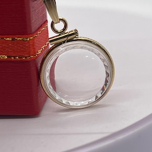 Empty Gold Filled 18mm diamond edge handmade 14k gold filled shaker locket necklace w/ free screwdriver waiting for small treasure.
