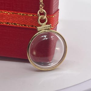 Tomt, handgjort shakermedaljong i massivt 14k guld, 16,5 mm, med gratis liten skruvmejsel, väntar på dina små skatter, med kedja
