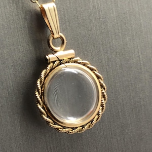 Empty 12.5 mm handmade 14k gold filled shaker locket with twisted rope addition free screwdriver included , waiting for your small treasures