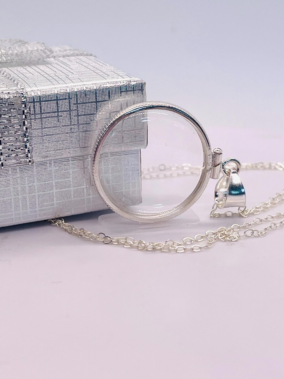Empty 25mm Sterling Silver Locket With Coin Edge Bezel, Soldered Bail ...