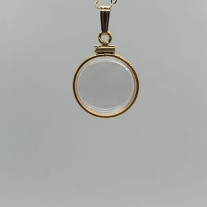 Empty customizable 18mm handmade 14k gold filled shaker locket, dime sized necklace w/ free screwdriver waiting for your little treasures