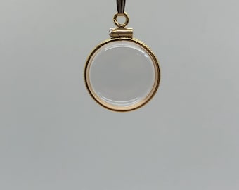 Empty customizable 18mm handmade 14k gold filled shaker locket, dime sized necklace w/ free screwdriver waiting for your little treasures