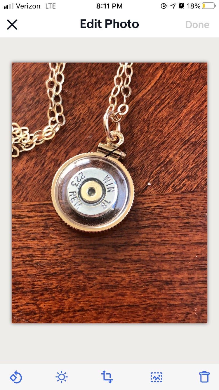 Gotbrass Bullet Pendant,223 Caliber Remington with a free 24 Inch Dog Tag Chain and 9mm bonus 