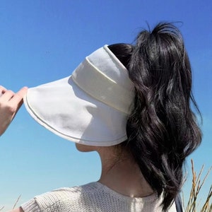 Light Weight Foldable/Adjustable Cotton Sun Visor, Sun Hat, Stylish Summer Hat, Sunhats Women, Gift for her