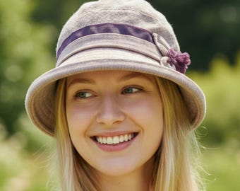 Women Cloche Hat Short Brim Bucket Hat Summer Ladies Sun Hats Feminine 1920s Hats for Women, Gift For Her