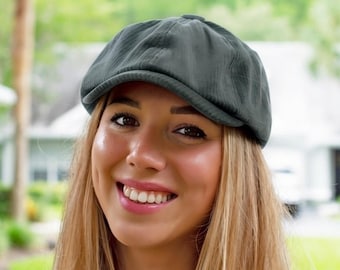 Corduroy Hat Newsboy Cap Women Flat Cap Cabbie Hat 8 Panel Cap Newsy Peaked Cap Baker Boy Hat Vintage Hats Women Summer Fashion Unique Gifts