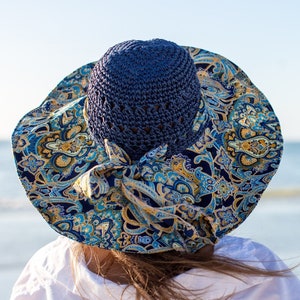 Womens Beach Hat with Bow, Straw Sun Hat, Summer Hats for Women, Packable Beach Hat, 5 Wide Brim Sun Hat Women Raffia Hat Best Gift for Her image 6