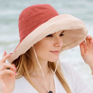 Wide Brim 5" Sun Hat Womens Bucket Floppy 100% Cotton Wedding Hat Wide Brimmed Sunhat Elegant Vacation Honeymoon Gift for Her