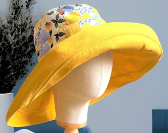 Extra Wide Brim Hat Floral Hat Sunhats Women Summer Hats Womens Sun Hats Cotton Tea Garden Party Hat Vacation Hat Boho Hats Colorful Hats