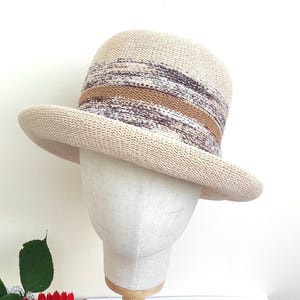 Knitted Cotton Mesh Breathable Bucket Hat with UV Protection, Stylish Summer Hat, Gift for her Gift for Her