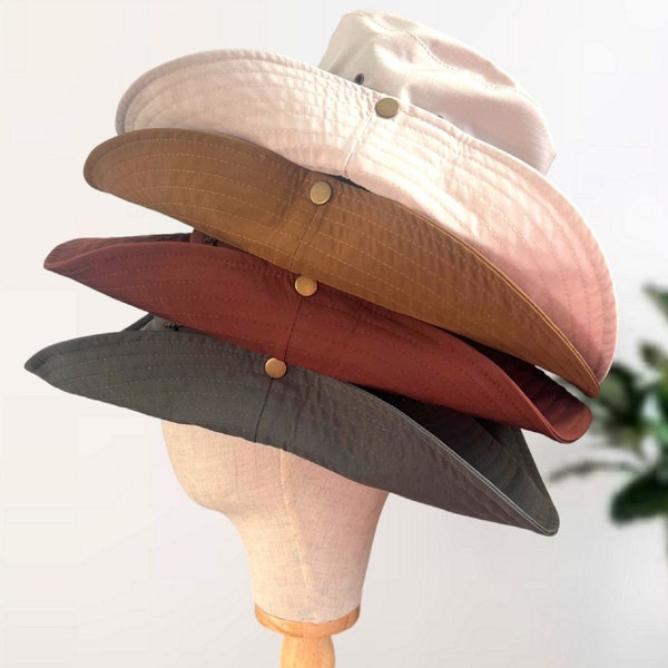 Wide Brim UV Protection Hat Waterproof Vacation Foldable Summer Boonie Cap Wide Brim Bucket Beach Fishing Hat with Chin Strap Perfect Gift