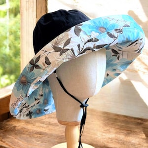 Reversible Floral Wide Brim Sun Hat for Women - Colorful Summer Festival Accessory & Unique Gift