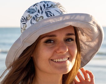 Women Wide Brim Hat, Sunhats Women Cotton Summer Hat, Sun Hat Womens, Floppy Hat Foldable Reversible Bucket Hat, Oversized Hat