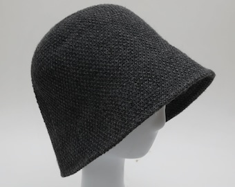 Black Bucket Hat for Women, Women Hats for Fall and Spring, Cloche Hats for Women, Foldable Bucket, Black Cloche Hat, Holiday Gift