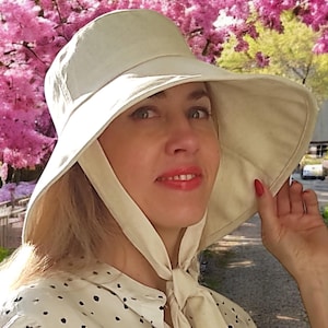Oversized Brim UV Protection Linen Hat Lightweight, Breathable Sun Hat for Women, Perfect for Beach, Gardening & Outdoor Activities