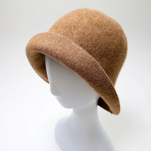 Winter Bucket Hat for Women, Wool Hats for Fall and Winter, Women&#39;s Cloche Hats, Foldable Bucket, Brown Bucket, Holiday Gifts Women