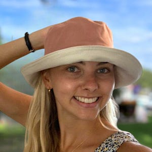 100% Cotton Daily Basic Bucket Hat Unisex Summer Hat, Breathable Spring/Summer Fishermen&#39;s Hat for S-M Head Size, Gift for her