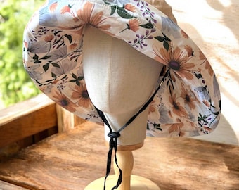 Reversible Sun Hat Women Summer Hats for Women Soft Brim Floppy Extra Wide Brimmed Bucket Hat Foldable Hat for Ladies Yellow Daisy Hat