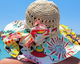 Handwoven Bolga Straw Sun Hat: Ethical Ghana Wide Brim - Etsy display picture 2