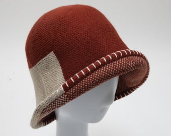 Bob d'hiver pour femme, chapeaux femme automne-hiver, chapeaux cloche pour femme, seau pliable, chapeau rouge pour femme, cadeau des fêtes