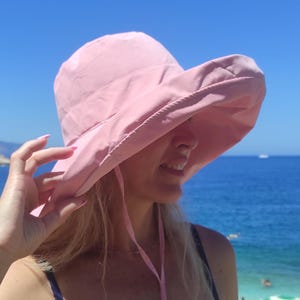 Wide Brim Bucket Hat Women Solid Pattern Summer Sun Protection Cap Floppy Fisherman Foldable Hat Safari Outdoor Adjustable Foldable