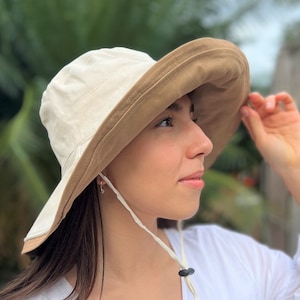 Extra Wide Brimmed Sun Hat Womens Reversible Floppy Large Brim Urban Boho Crushable Packable Elegant Vacation Honeymoon Ladies Hat