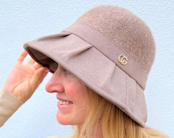 Warm Wool Bucket Hat for Women - Vintage 1920s Style, Perfect Winter Accessory, Best Gift for Her