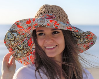 Summer Hats for Women, Womens Beach Hat, Straw Sun Hat, Packable Beach Hat, Garden Hat, 5&quot; Wide Brim Sun Hat Women, Floppy Hat for Women