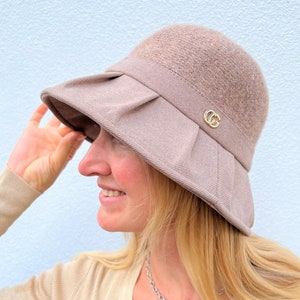 Sombrero cloche de lana cálido para mujer, estilo vintage de los años 20, accesorio perfecto para el invierno, el mejor regalo para ella.