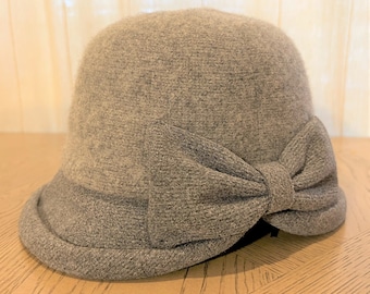 Foldable Cloche Hat, Soft Chemo Hat, Adjustable Hat for Women, Wool Bucket Hat for Women, Fall/Winter Hat for Girl, Elegant Hat for Women