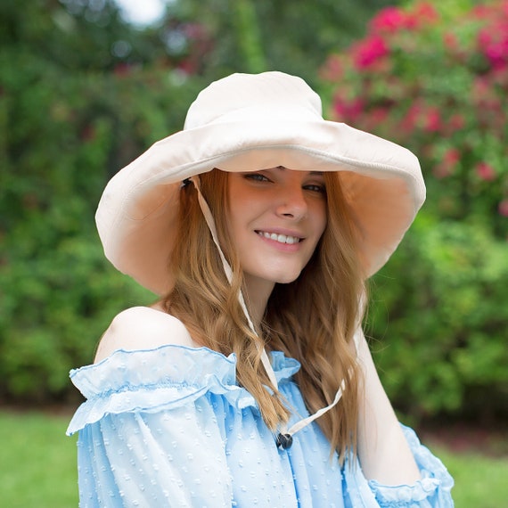 Summer Hats Women Sunhats Women Wide Brim Hat Women White Fabric