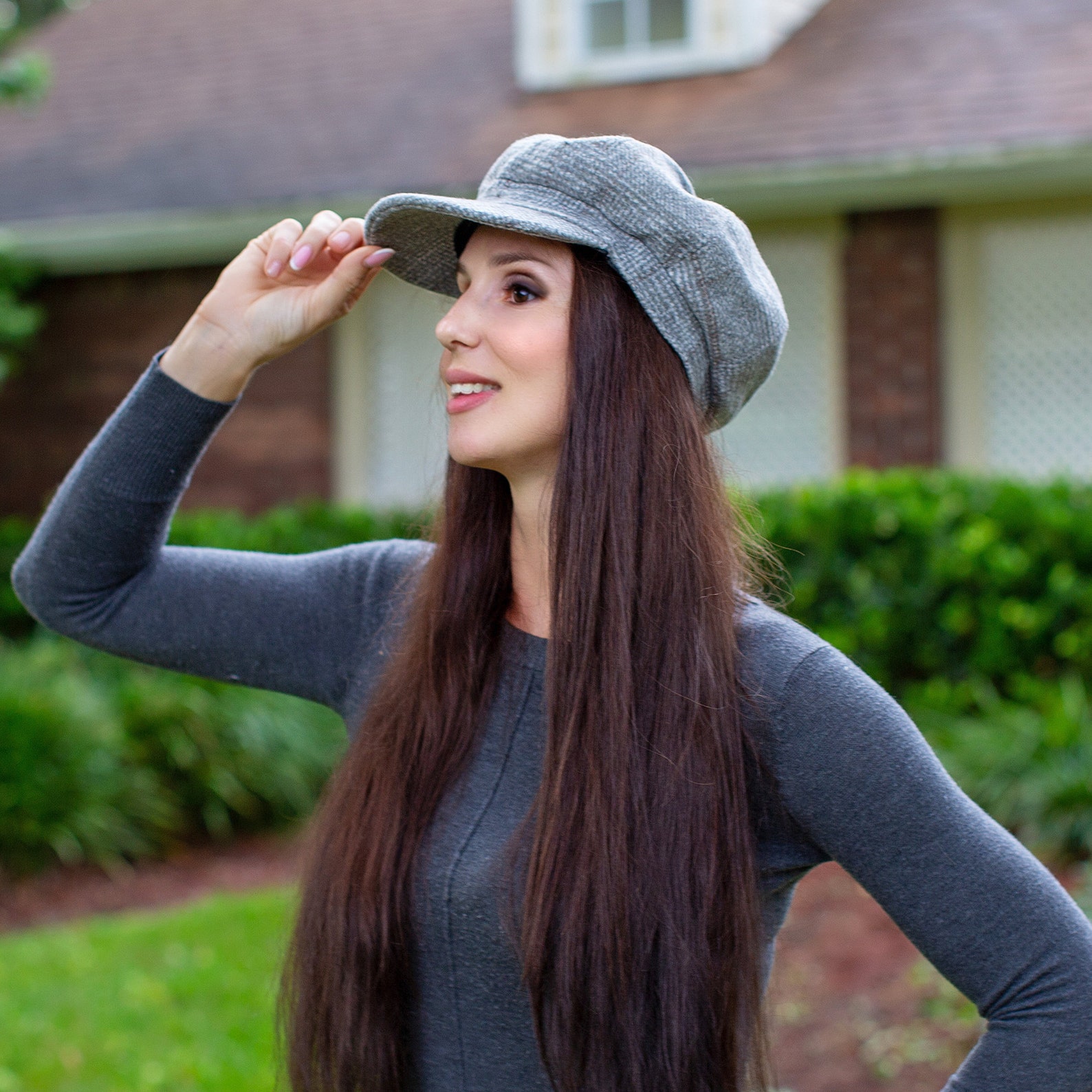 Black Newsboy Cap for Women Women's Winter Hat Warm Etsy