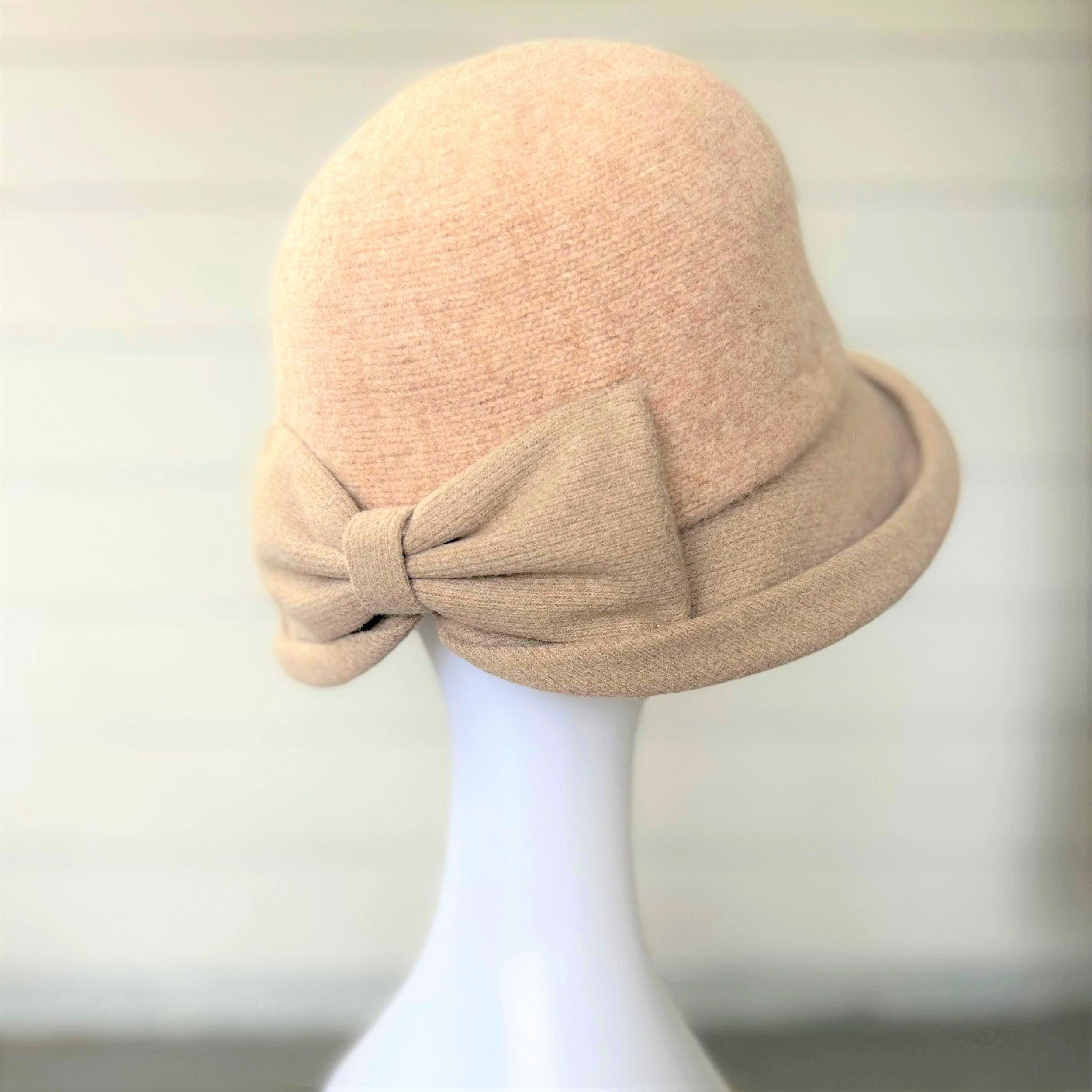Wool Cloche Hat Winter Hat for Women Wool Bucket Hat for Women Fall winter Hat for Girl Elegant Hat for Women Foldable Cloche Hat Etsy