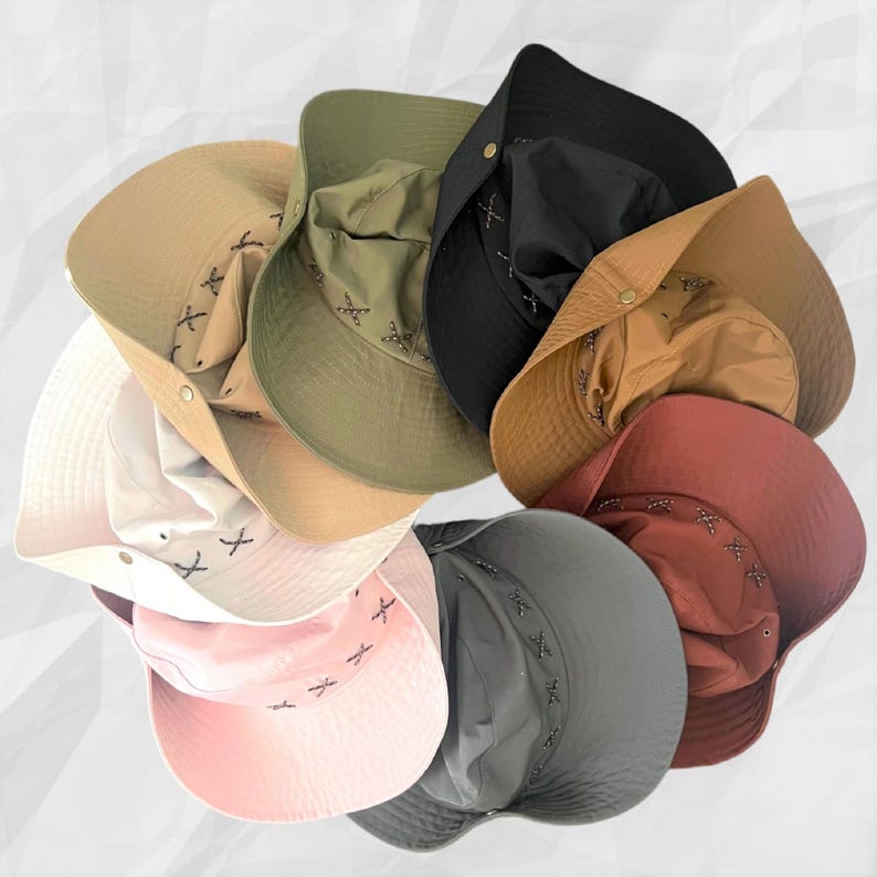 Distressed Wide Brim Bucket Hat, Summer Beach Bucket Hat, UV Sun Hat ...