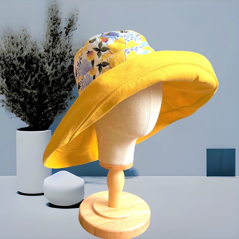 floral hat, wide brim sun hat, wide brim bucket hat women, floral sun hat, cotton hat, flower hat, summer hat womens