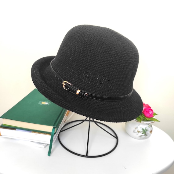 Foldable Cotton Linen Cloche Bowler Bucket Hat for Women Vintage Floral Dress Cloche Hat 1920s Foldable Summer Beach  main image 4