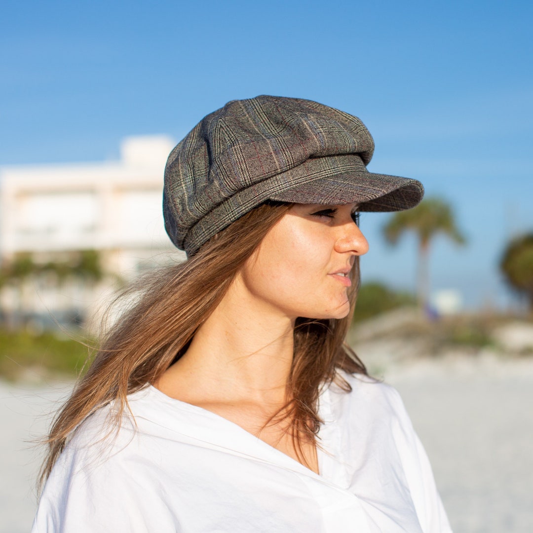 Summer Newsboy Cap Womens, Baker Boy Hat, Cotton Newsboy Cap