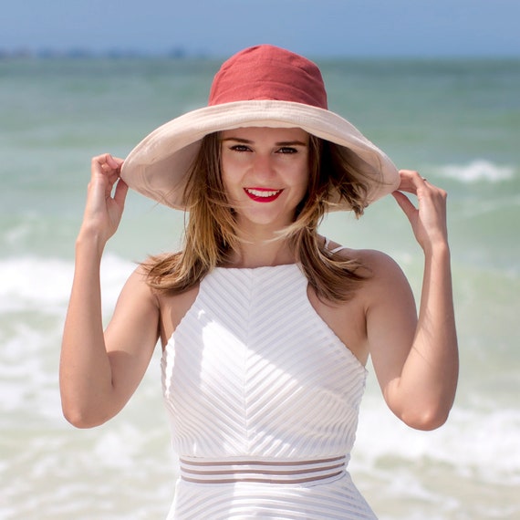 Wide Brim Bucket Hat 5 Sun Hat Womens Floppy 100% Cotton Sun Hat