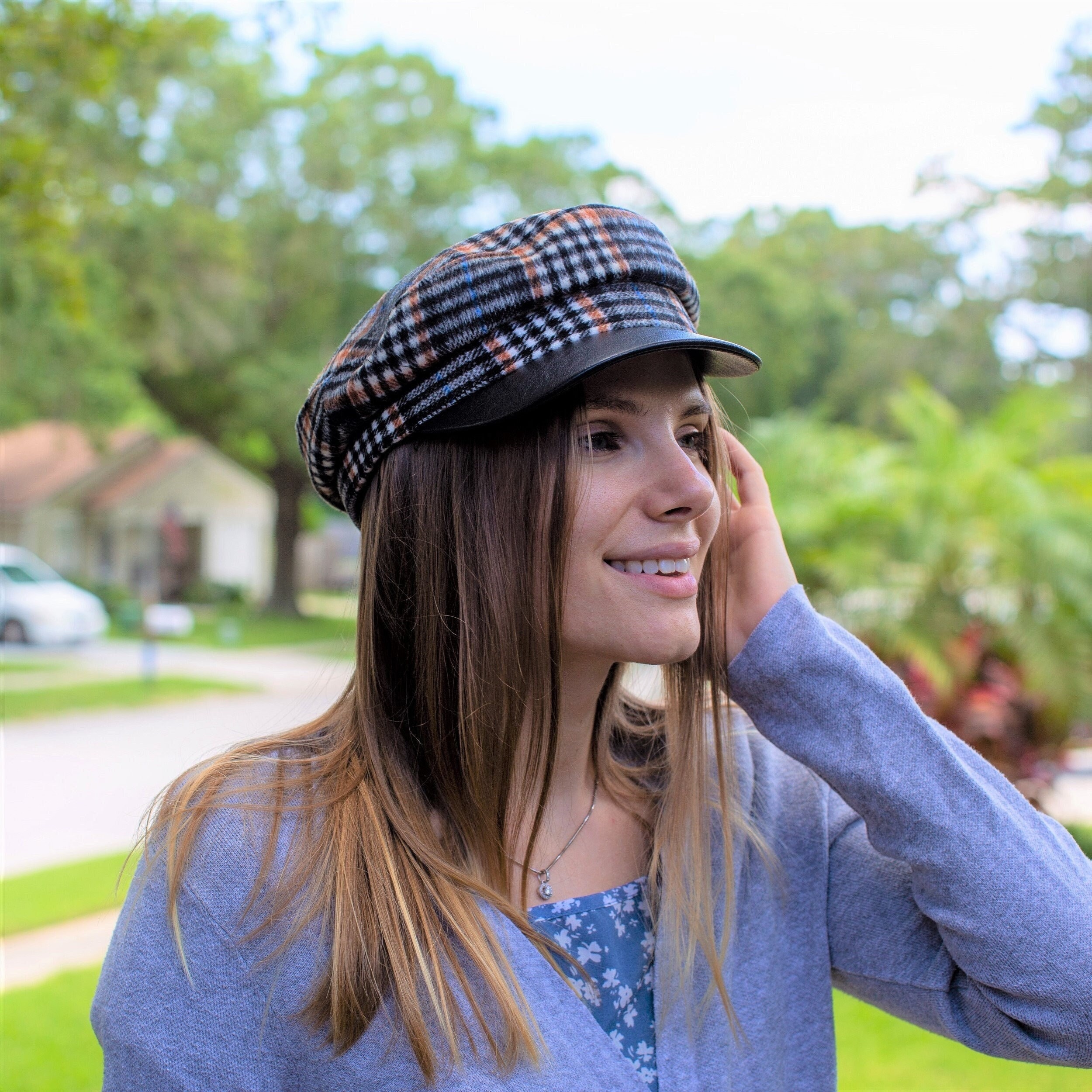 Vintage~Francine Exclusive With The Fashion Women’s Tweed Hat~Mustard &‎ Navy Women main image 4