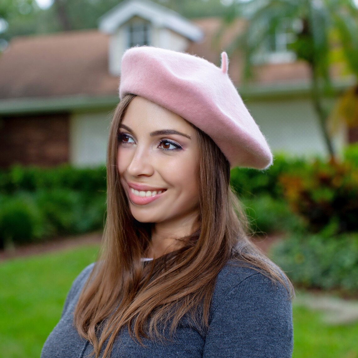 French Beret Hat Tan Camel Beige Beret Women's Gift Etsy
