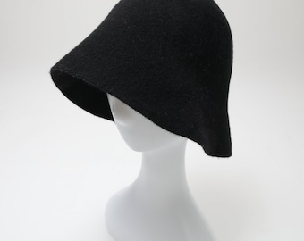 Chapeau Bob En Laine Pour Femme - Hiver, Couleur Unie, Pliable, Taille Unique (56-58 Cm)