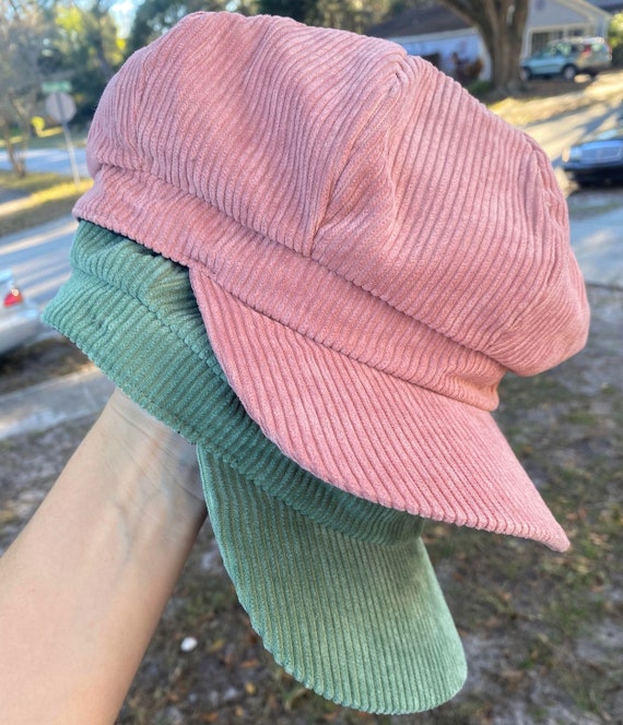 Womens Corduroy Hats Trendy Hat for Women Brown Corduroy Etsy