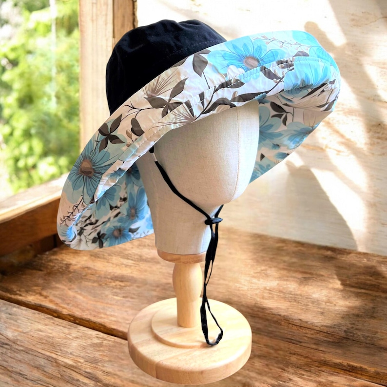 Reversible Floral Wide Brim Sun Hat for Women - Colorful Summer Festival Accessory & Unique Gift