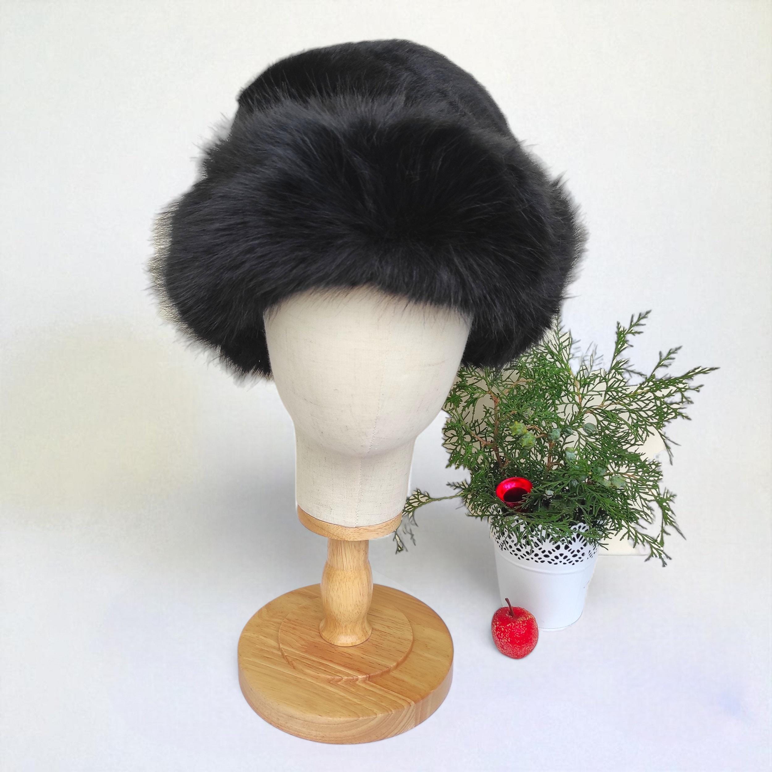 Oversized Winter Bucket Hat Faux Fur Floppy Brim Adjustable Foldable Faux Fur Bucket, Hats Kangol Very soft faux fur main image 4