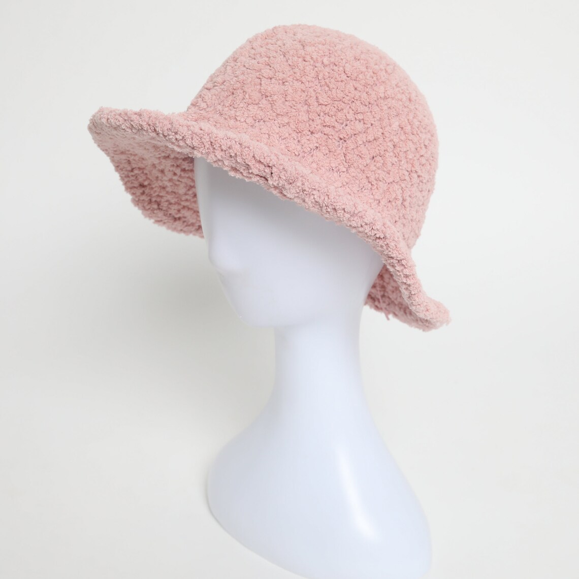 Fuzzy Bucket Hat Women's Pink Bucket Hat 90s Vintage Etsy